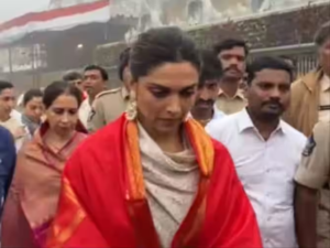 Actor Deepika Padukone Offers Prayer At Tirumala Tirupati Temple.