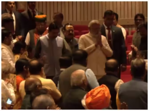 PM Modi Gets Standing Ovation At BJP Parliamentary Meet After Poll Stunner: